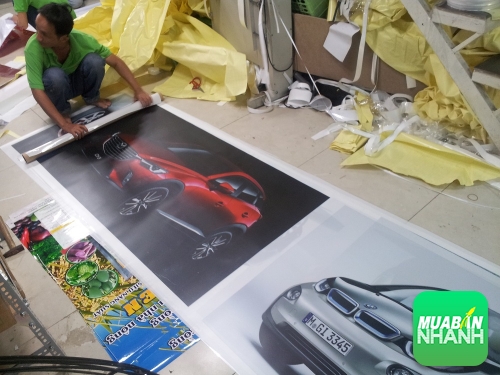 In nhanh backlit film trang trí showroom xe ôtô Audi A4