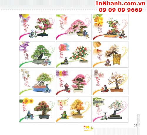 In lịch để bàn tết 2016
