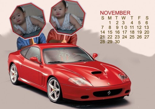 In lịch tết em bé