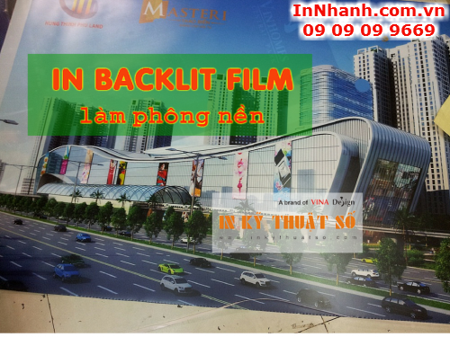 In nhanh backlit film tại HCM làm phông nền cao cấp, hộp đèn cao cấp cho showroom