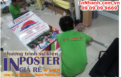 In poster cho trường trình hội thảo du học từ dịch vụ in PP giá rẻ