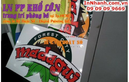 In PP gia công cắt theo hình ảnh hoạt hình vui nhộn trang trí tường phòng bệnh trẻ em